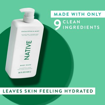 Native Body Wash - Eucalyptus & Mint, 36 oz