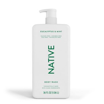 Native Body Wash - Eucalyptus & Mint, 36 oz