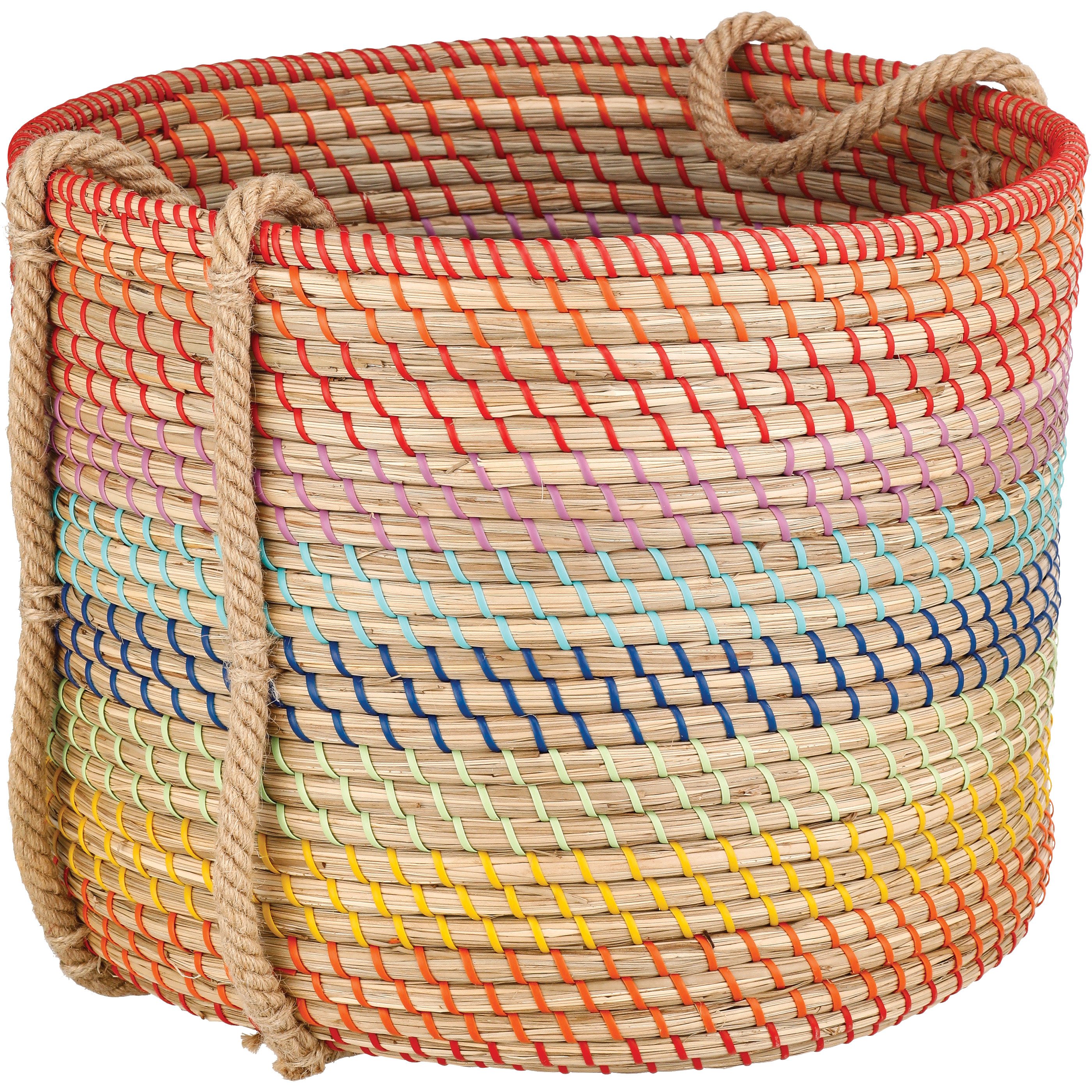 Destination Holiday Fiesta Rope Storage Basket with Handles - Shop ...