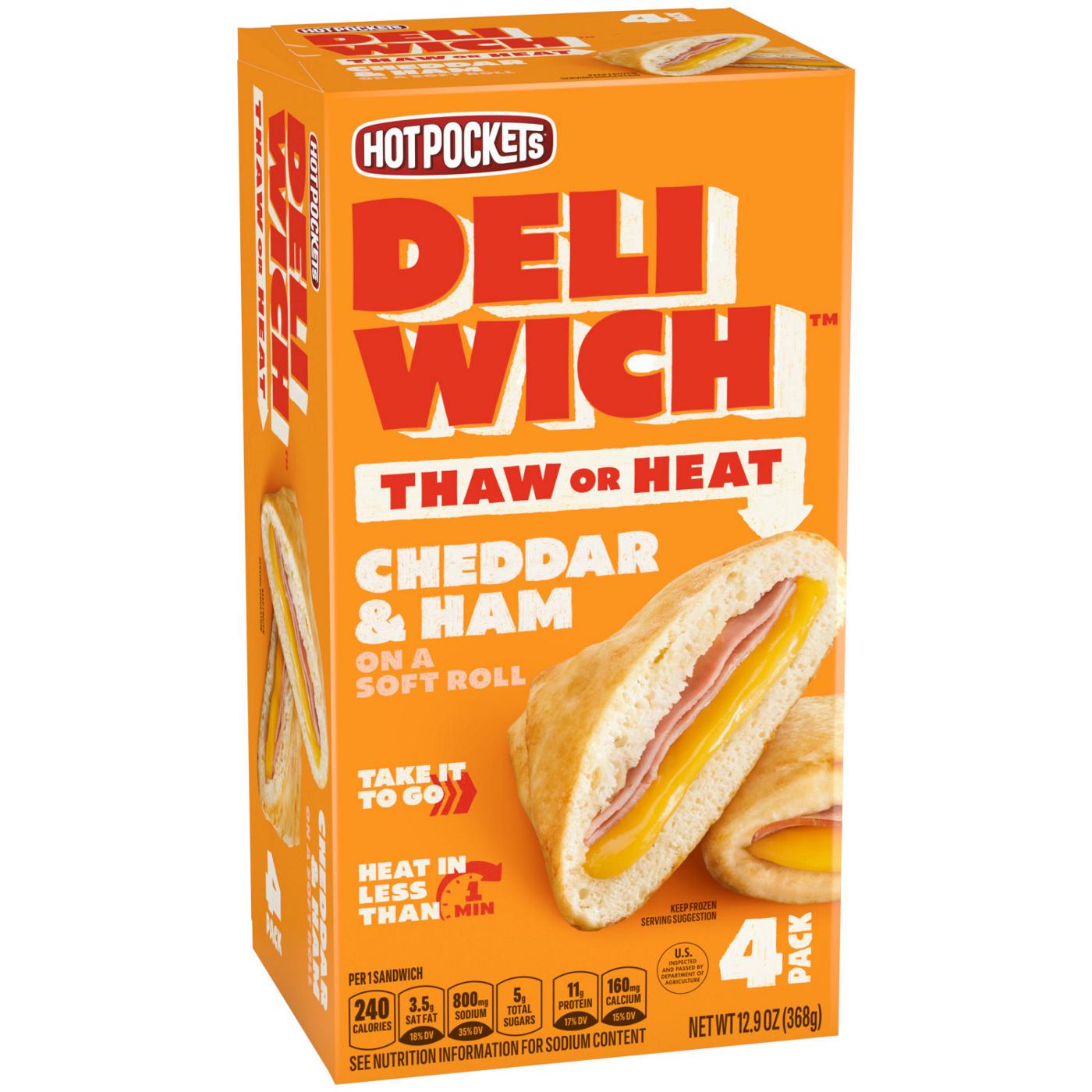 Hot Pockets Deliwich Frozen Sandwiches - Cheddar & Ham; image 4 of 7