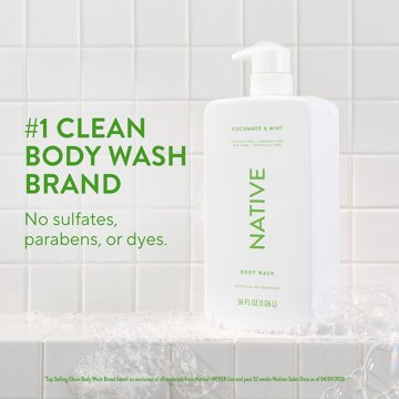 Native Body Wash, Cucumber & Mint Scent