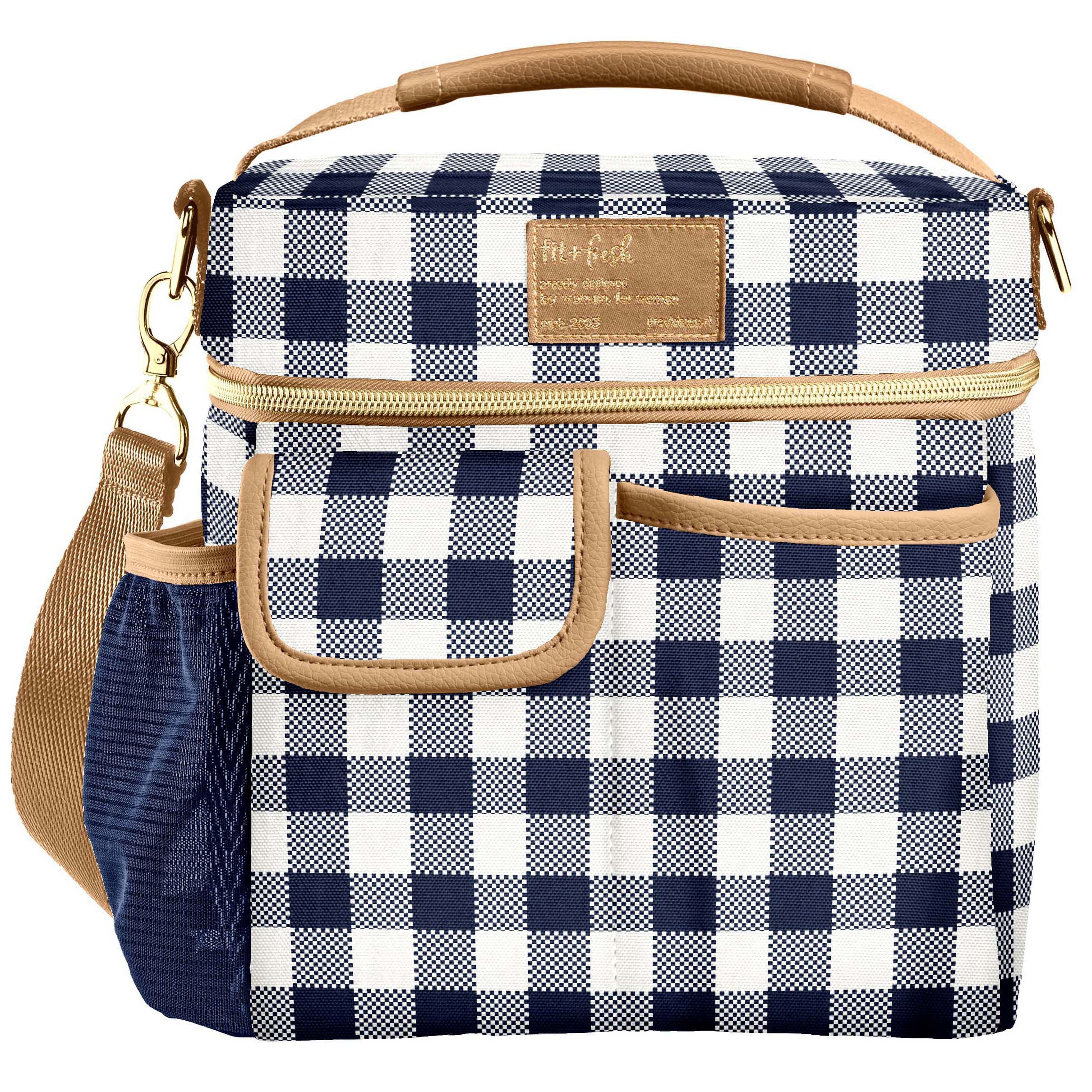 Navy, White & Green Plaid Square Lunch Bag - School Uniform Accessories,  Plaid Lunch Box, Plaid Lunch Bag, Uniform Plaid 80, School Plaid 80