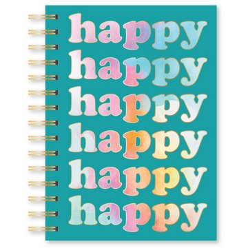 C.R. Gibson Happy Twin Wire Spiral Journal, 6" x 8"