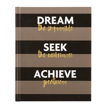 C.R. Gibson Fitspiration Dream Seek Achieve Fitness Planner Journal, 8" x 6.5"