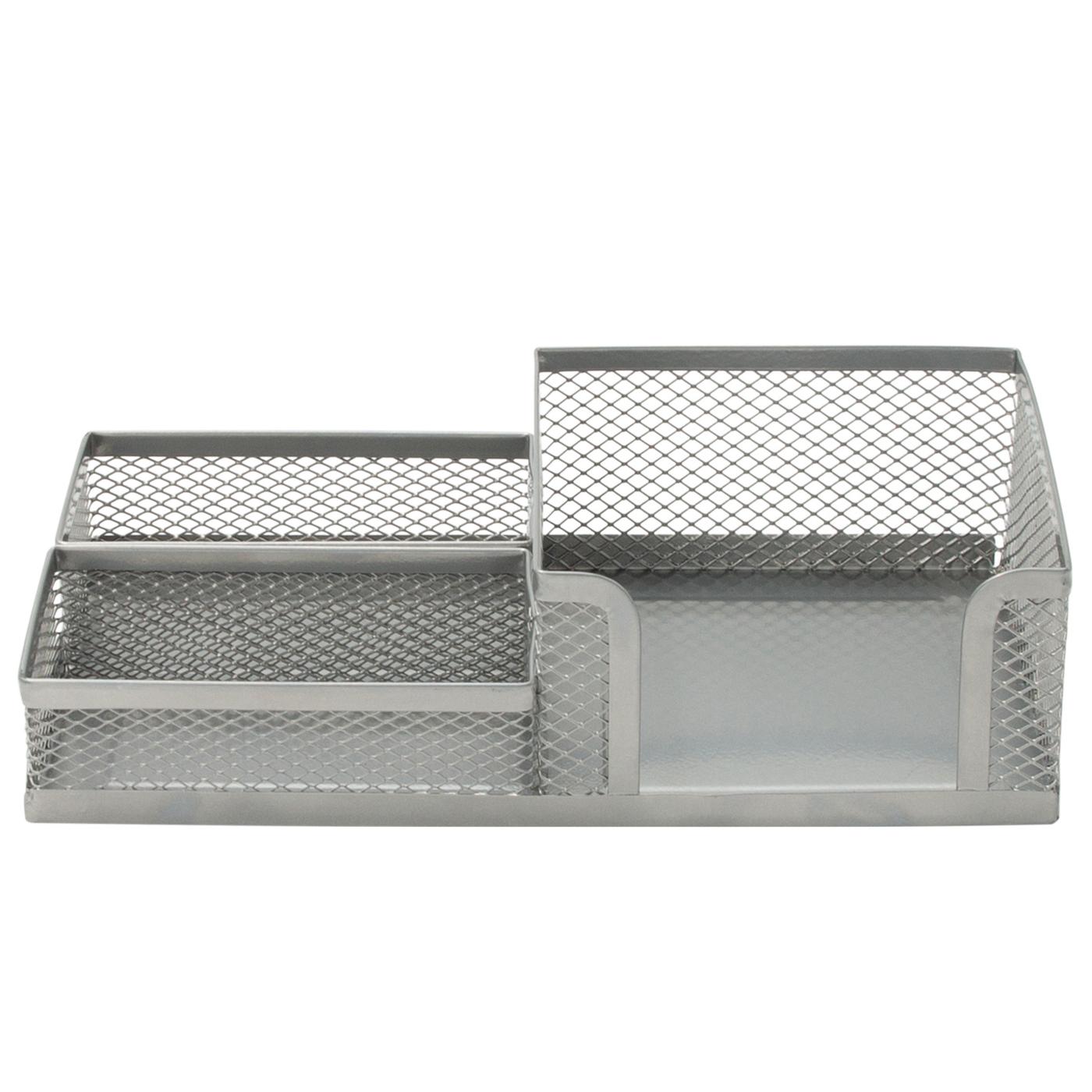 Simplify Multi Compartment Metal Desktop Storage Tray - Silver - Shop  Desktop Organizers at H-E-B