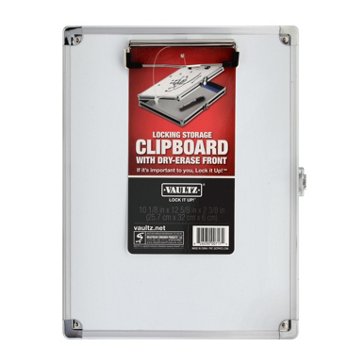 Vaultz Locking Storage Dry Erase Clipboard