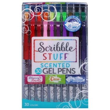 Scribble Stuff Scented Gel Pens - Assorted Ink, 30 pk