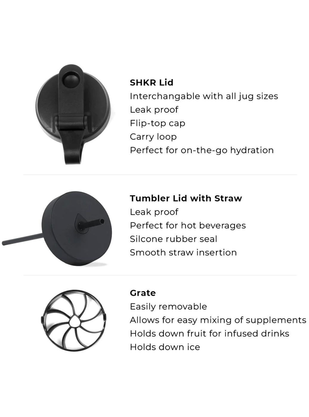 HydroJug Double Walled Shaker - Black (24 Oz. Capacity)