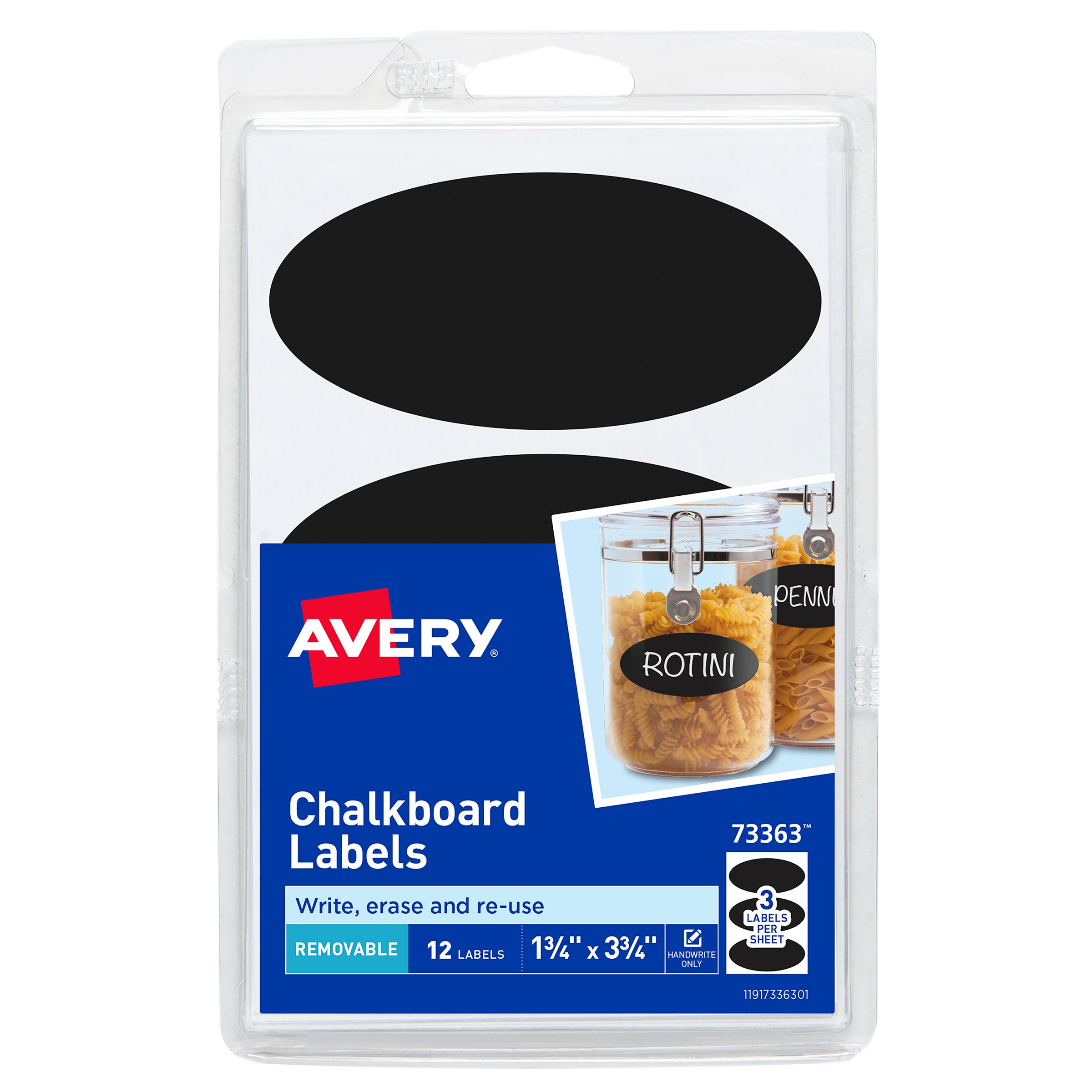 Avery Oval Removable Chalkboard Labels - Shop Dividers & labels at H-E-B