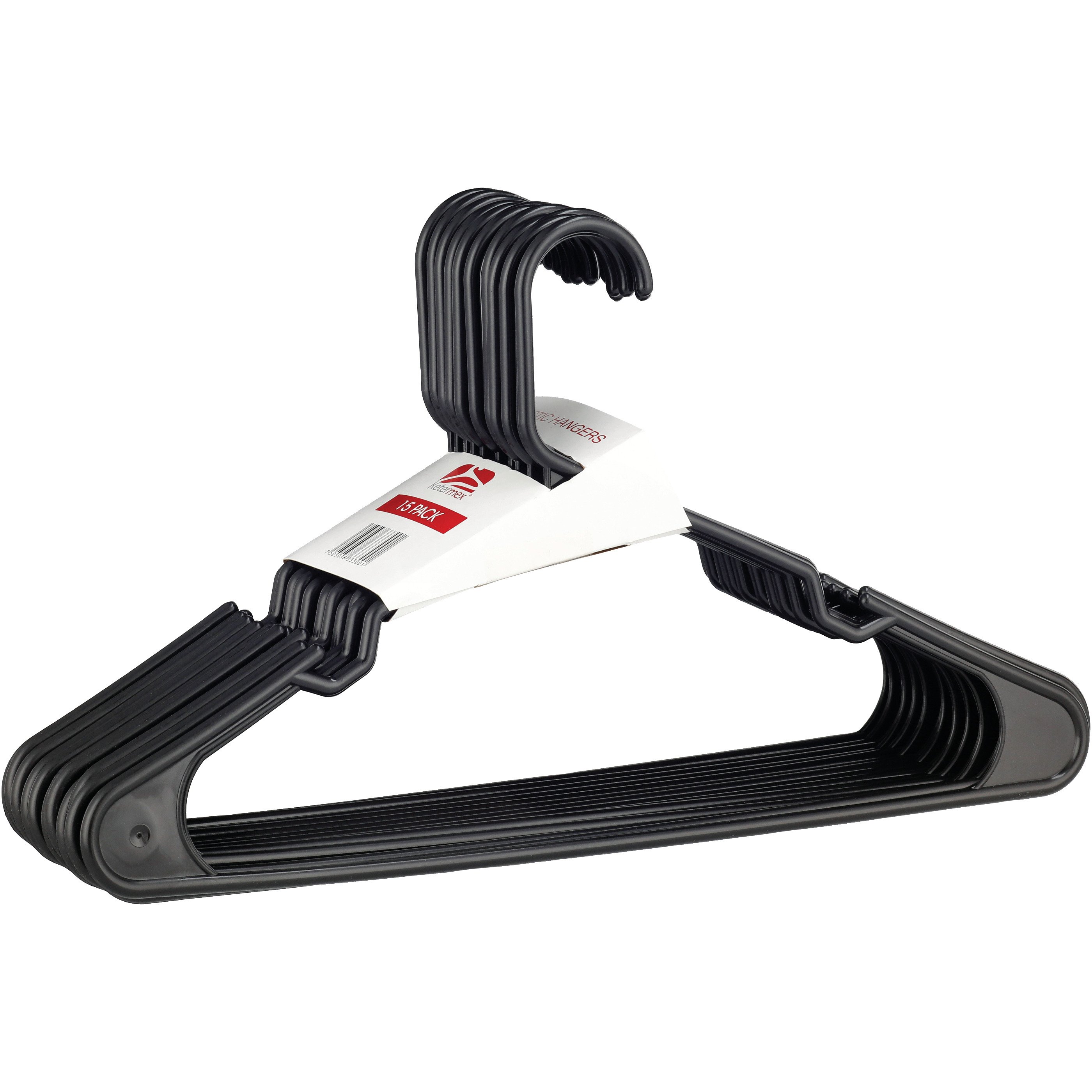 Ketermex Notched Plastic Hangers Black Shop Hangers at HEB