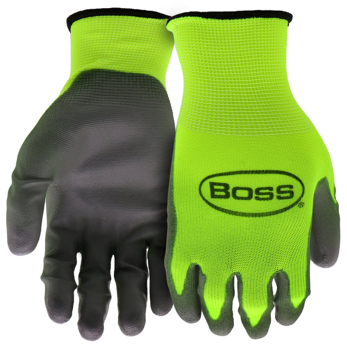 Boss High Visibility Foam Nitrile Grip Gloves Shop Safety goggles