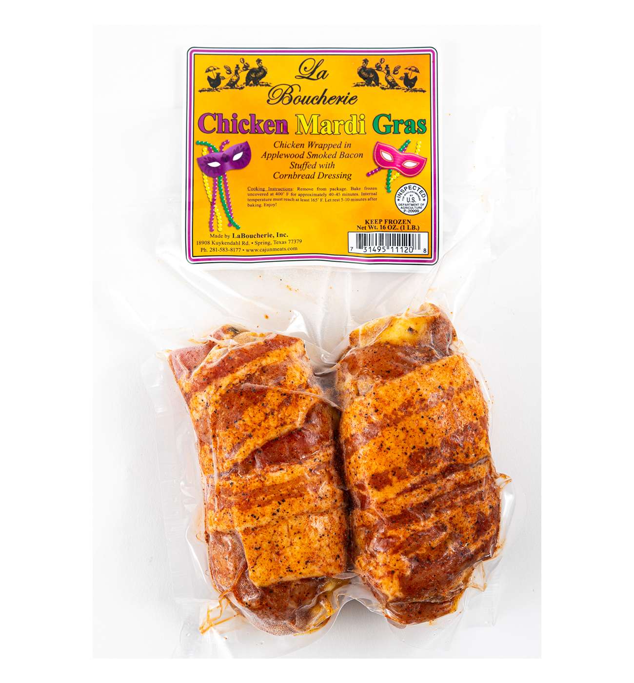La Boucherie Bacon-Wrapped Chicken Stuffed with Cornbread; image 1 of 2