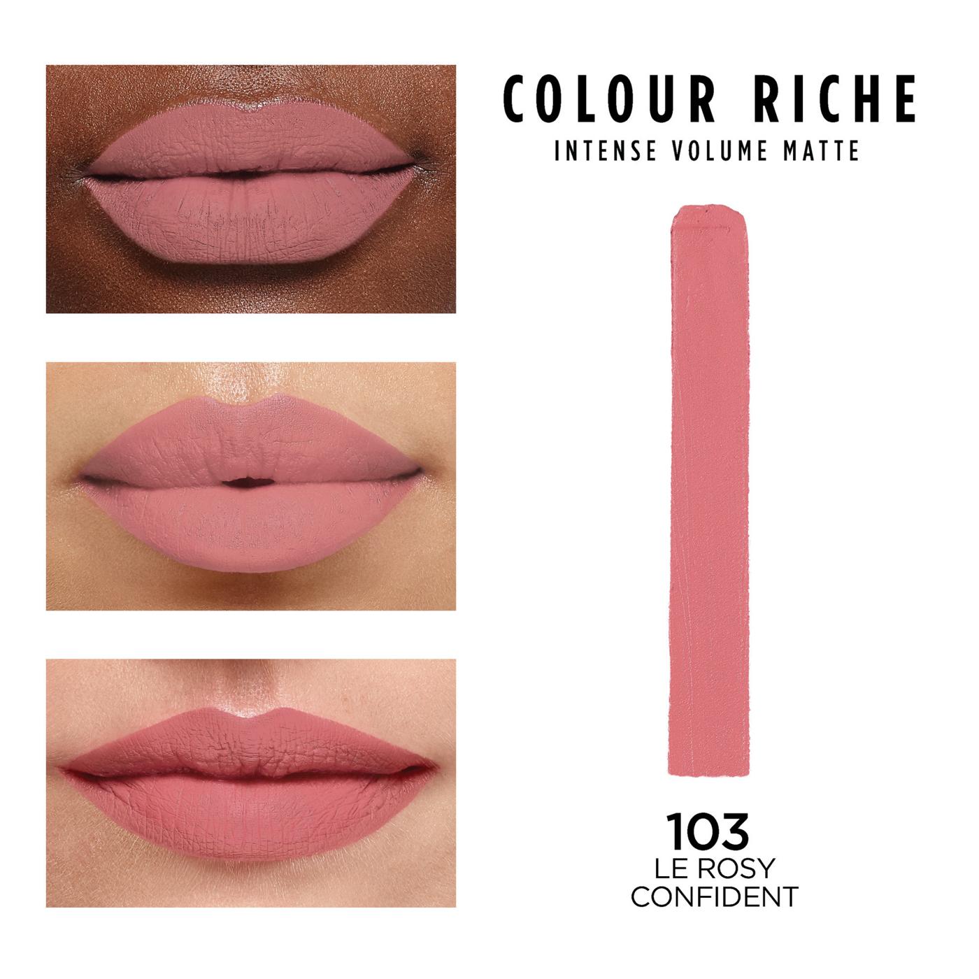 L'Oréal Paris Colour Riche Intense Volume Matte Lipstick - Le Rosy Confident; image 5 of 5