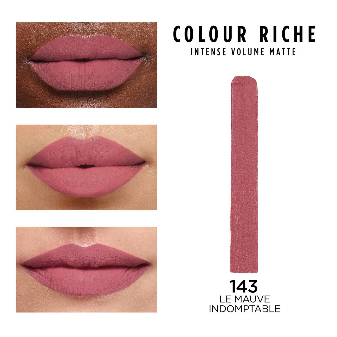 L'Oréal Paris Colour Riche Intense Volume Matte Lipstick - Le Mauve Indomptable; image 3 of 5