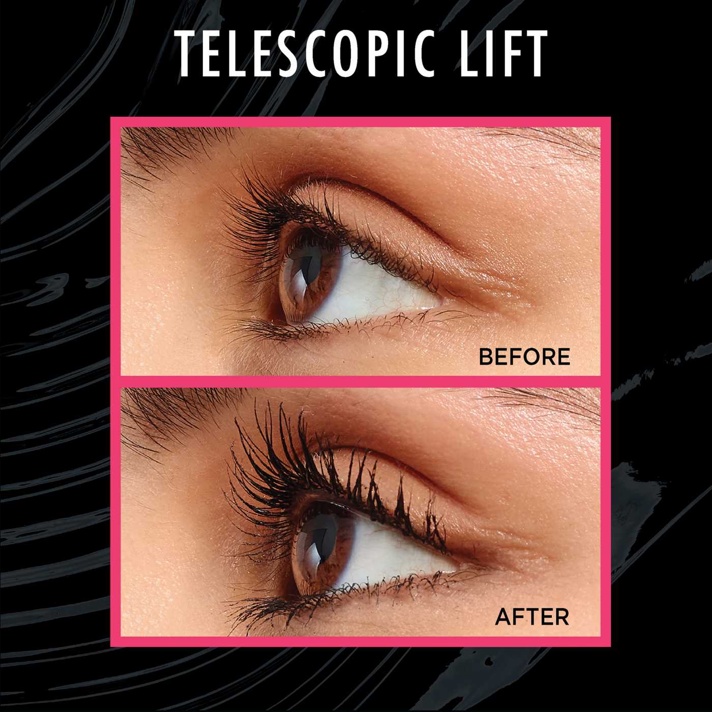L'Oréal Paris Telescopic Lift Washable Makeup Mascara, 36HR Wear Black Brown; image 2 of 4