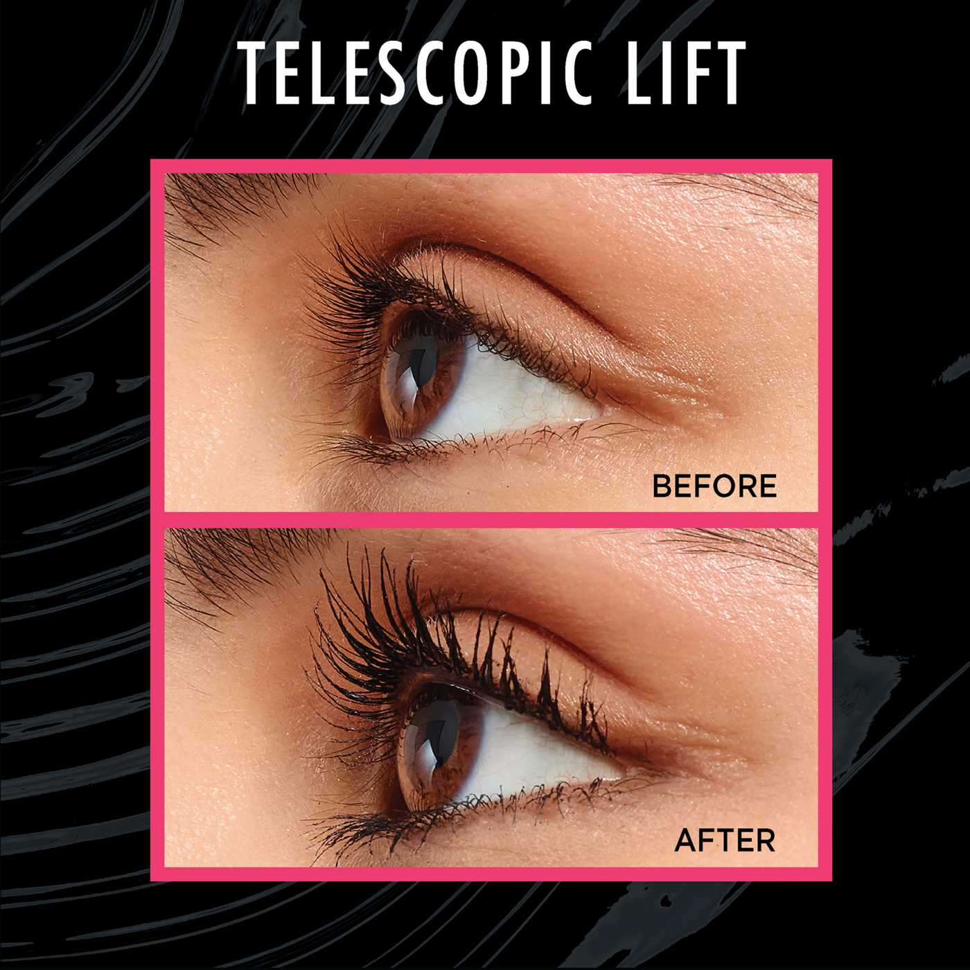 L'Oréal Paris Telescopic Lift Washable Makeup Mascara, 36HR Wear Black Brown; image 3 of 6
