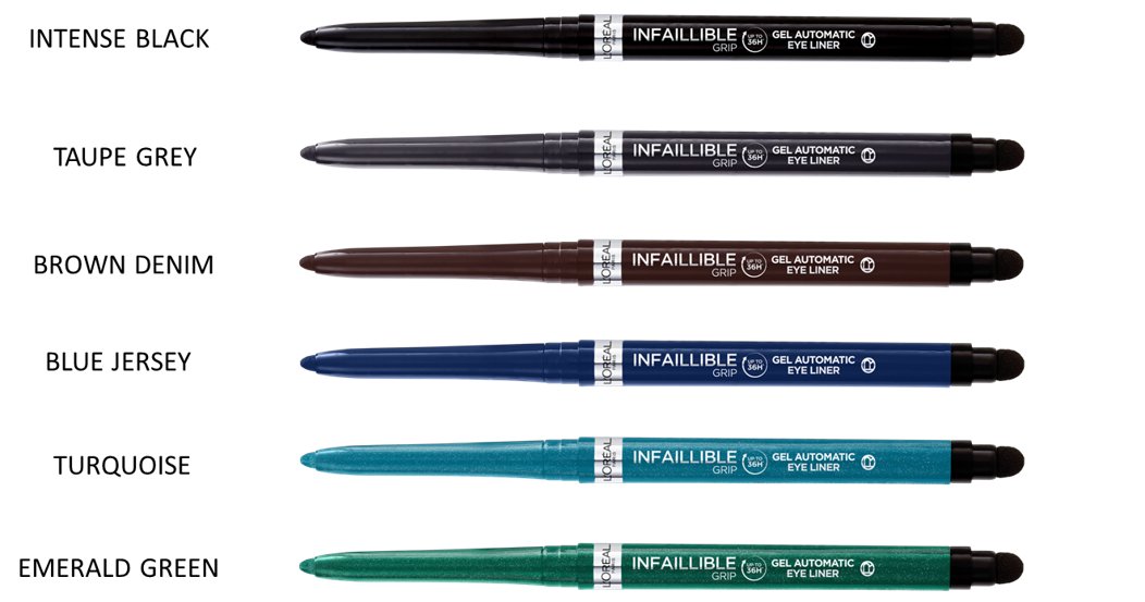 Crayon Eyeliner Gel L'Oréal Infaillible Grip - Rétractable, Tenue 36h, Fabriqué En Allemagne