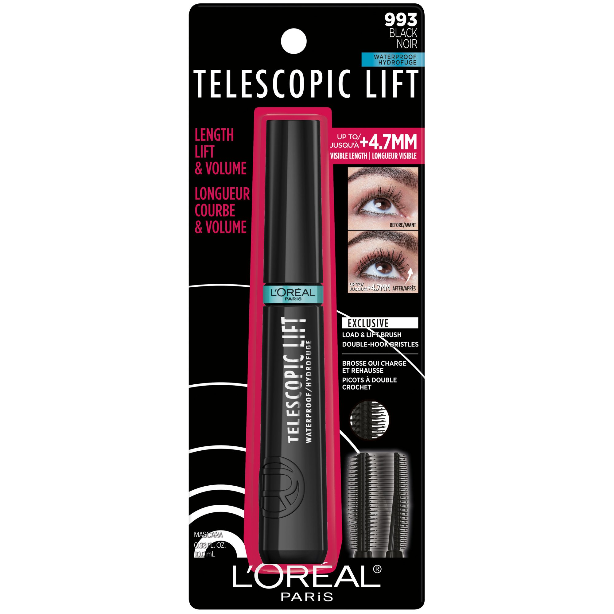 L'Oréal Paris Telescopic Instant Lift Waterproof Mascara - Black - Shop  Mascara at H-E-B