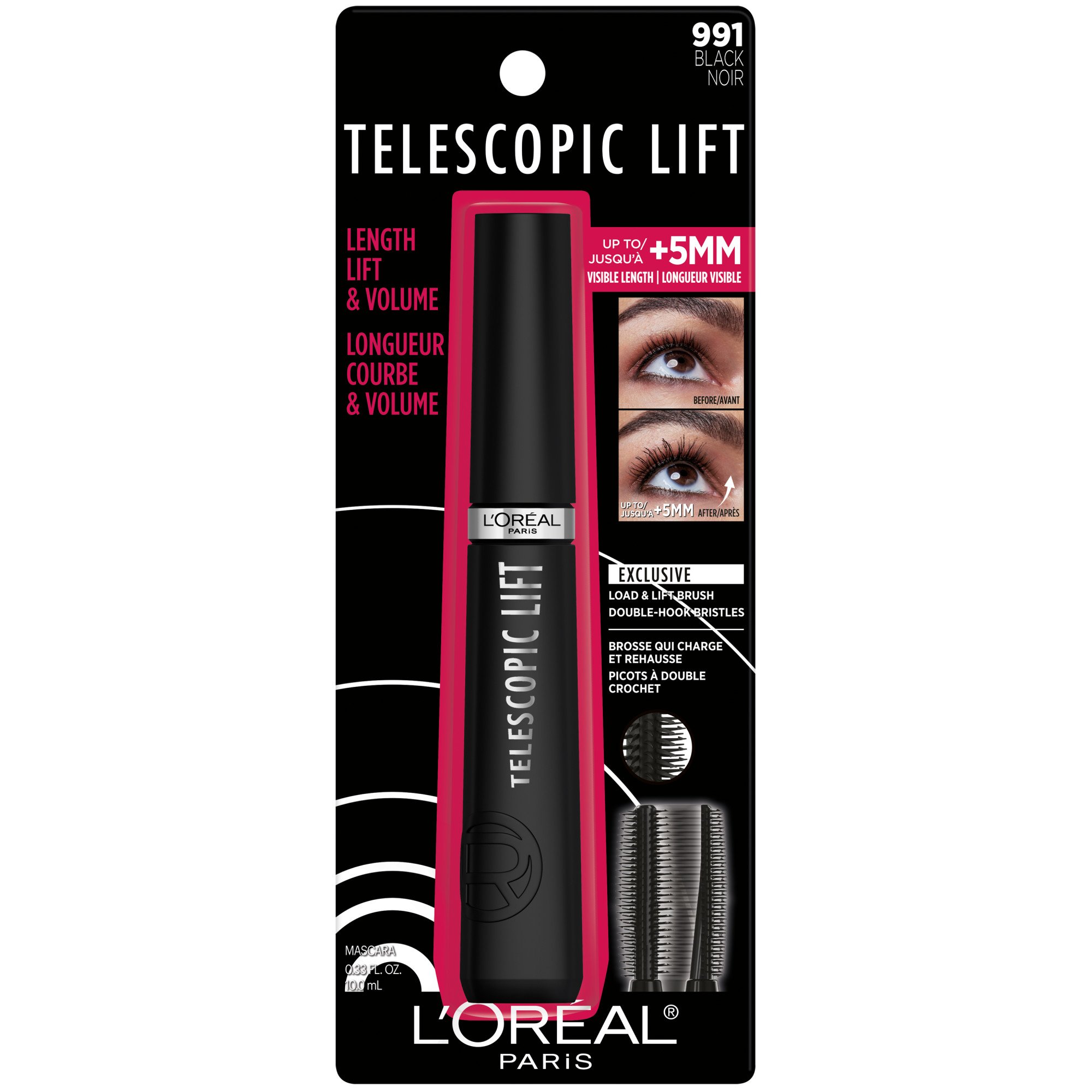 L'Oréal Paris Telescopic Instant Lift Washable Mascara - Black - Shop  Mascara at H-E-B