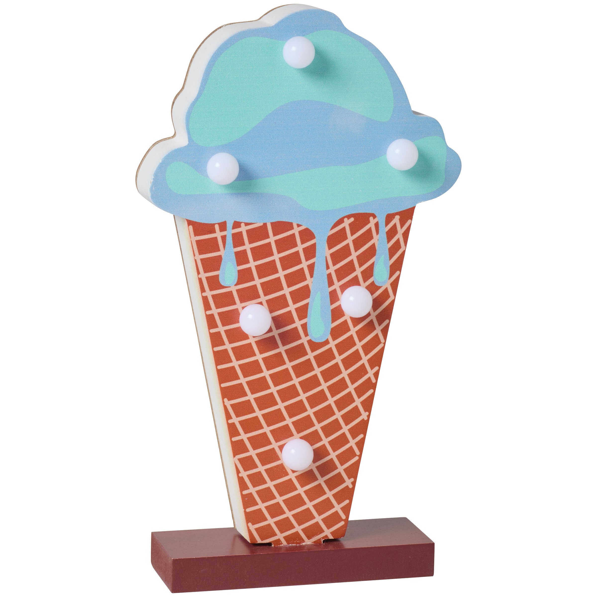 Destination Holiday Light Up Ice Cream Cone Summer Tabletop Decor