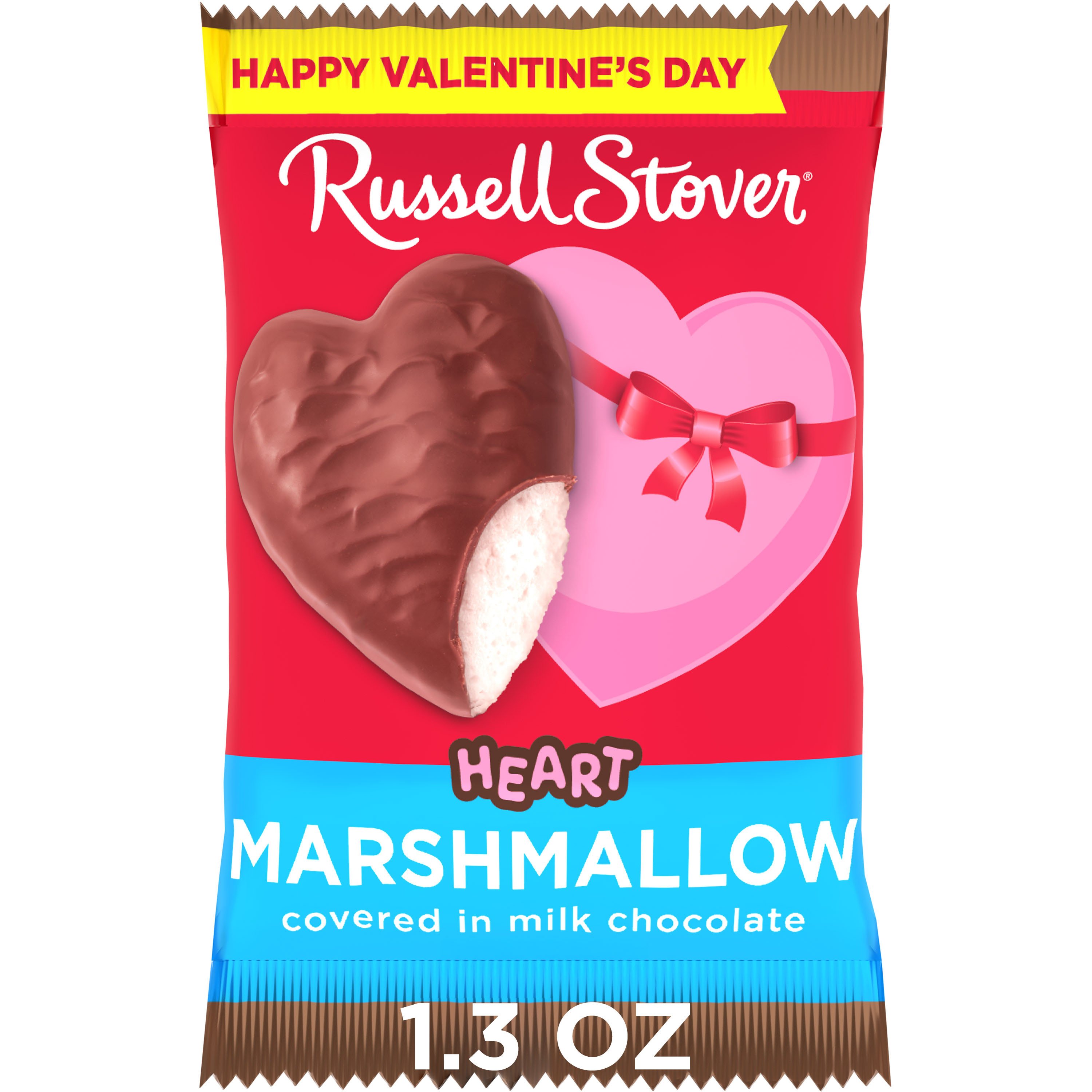 Russell Stover Milk Chocolate Marshmallow Heart Valentine's Candy
