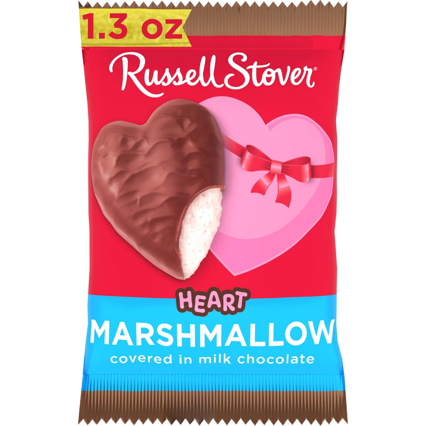 Russell Stover Milk Chocolate Marshmallow Heart Valentine's Candy; image 1 of 7