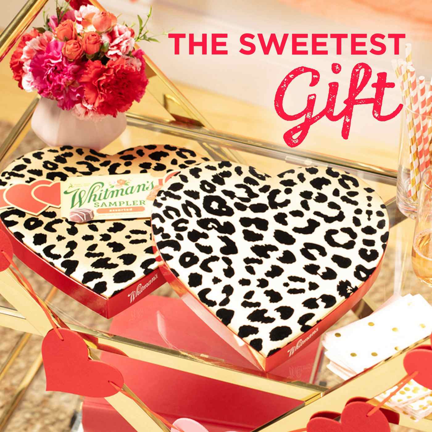 Whitman's Sampler Assorted Chocolates Cheetah Print Valentine's Heart Gift Box, 14 pc; image 6 of 7