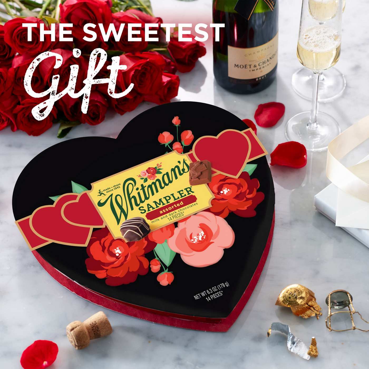 Whitman's Sampler Assorted Chocolates Valentine's Heart Gift Box, 14 pc; image 4 of 7