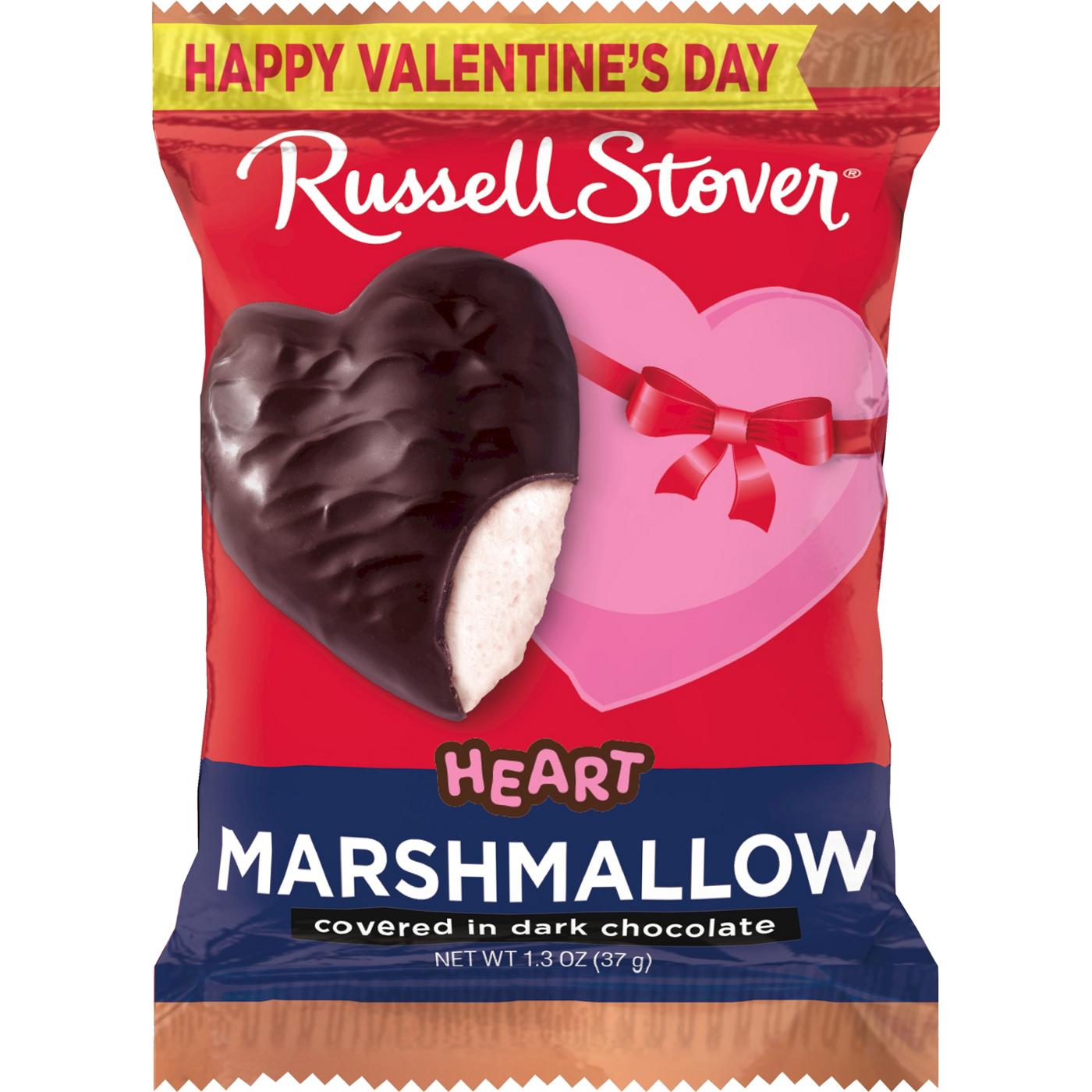 Russell Stover Dark Chocolate Marshmallow Heart Valentine's Candy; image 1 of 2