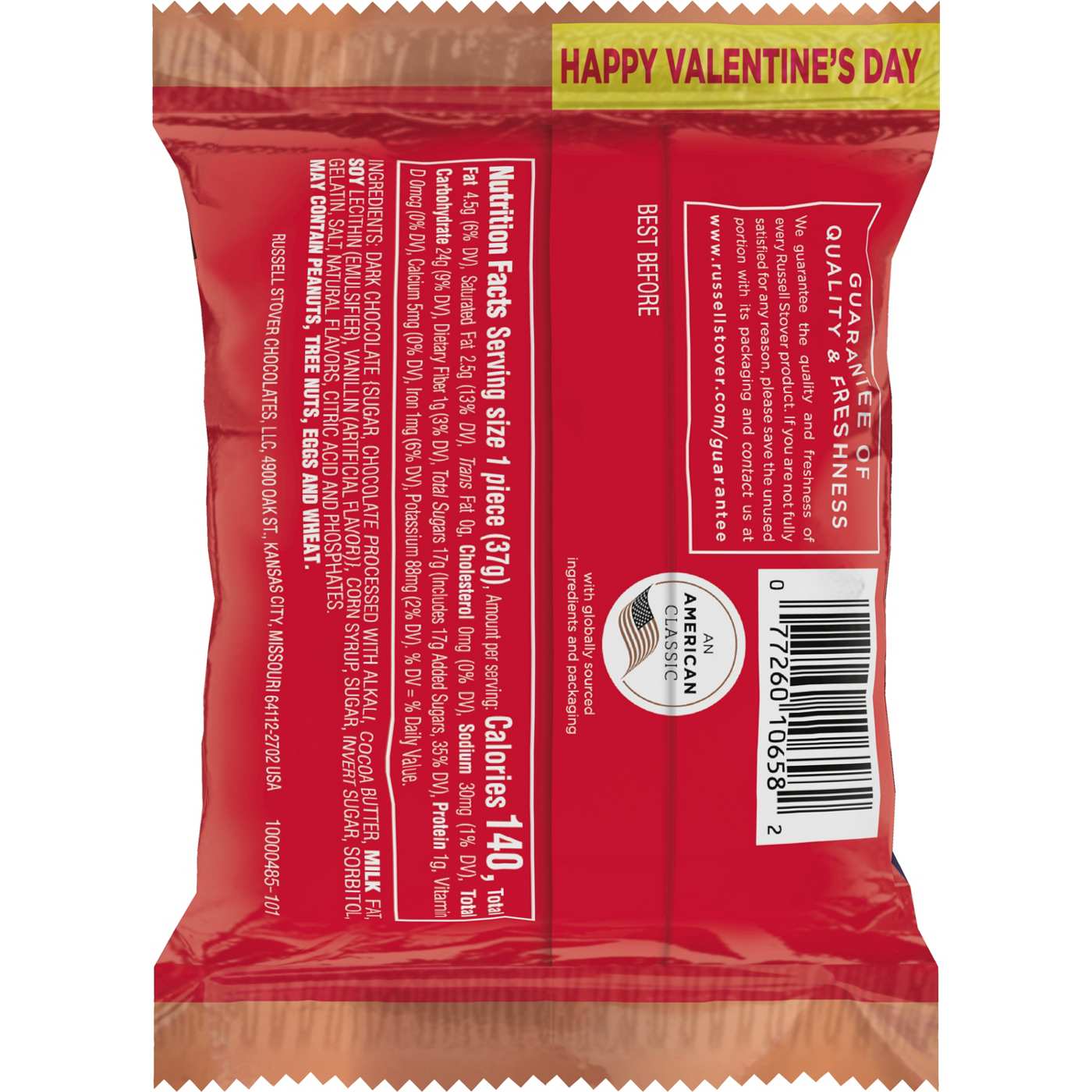 Russell Stover Dark Chocolate Marshmallow Heart Valentine's Candy; image 2 of 2