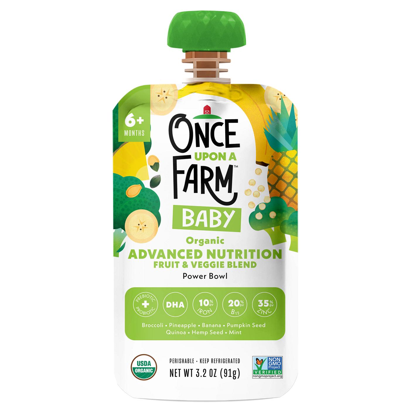 Once Upon a Farm Organic Advanced Nutrition Pouch - Power Bowl; image 1 of 2