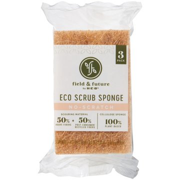 Field & Future by H-E-B No-Scratch Eco Scrub Sponges, 3 pk