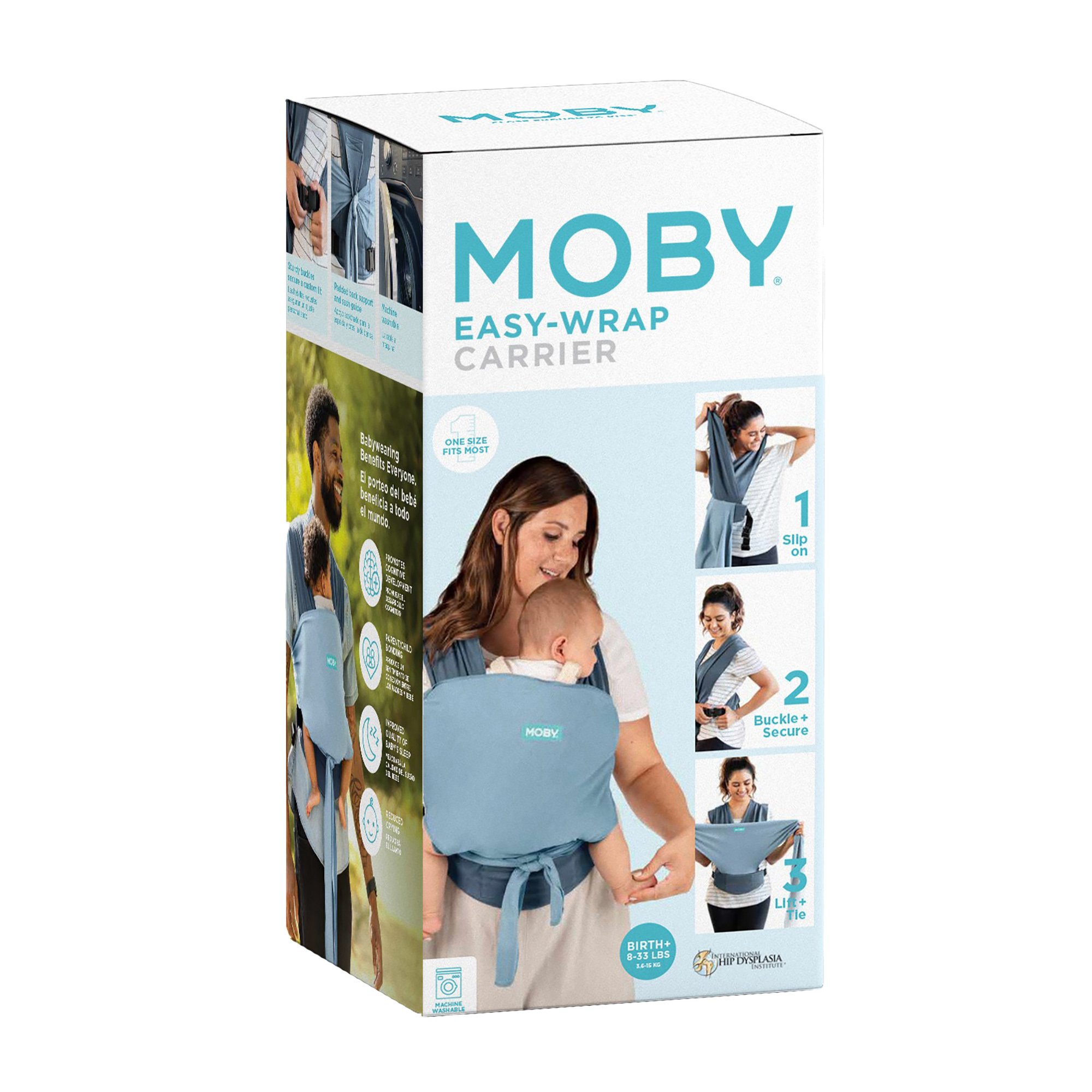 Moby Easy-Wrap Baby Carrier - Sea Spray Blue - Shop Carriers at H-E-B