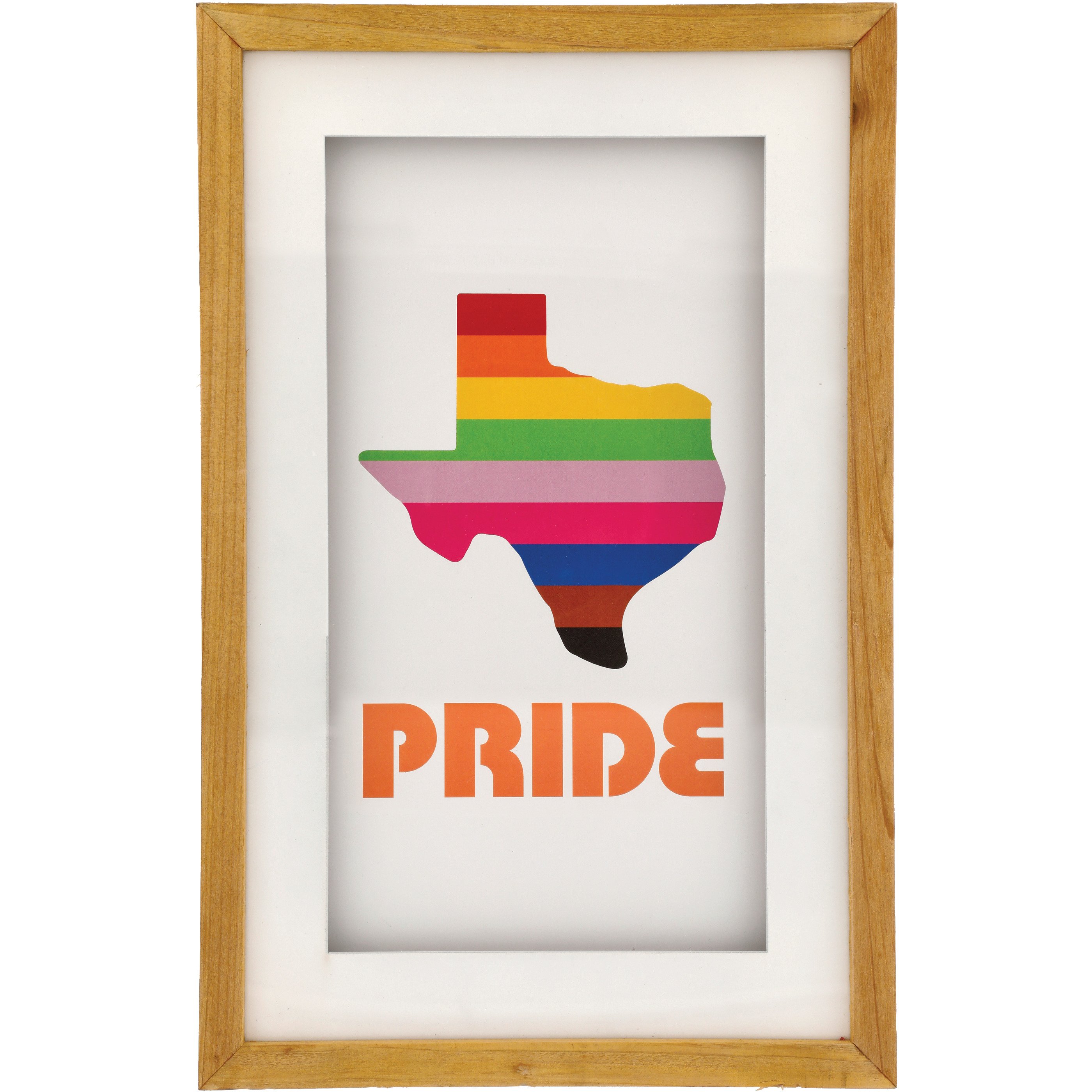 Destination Holiday Texas Rainbow Wood Frame Pride Wall Decor Shop
