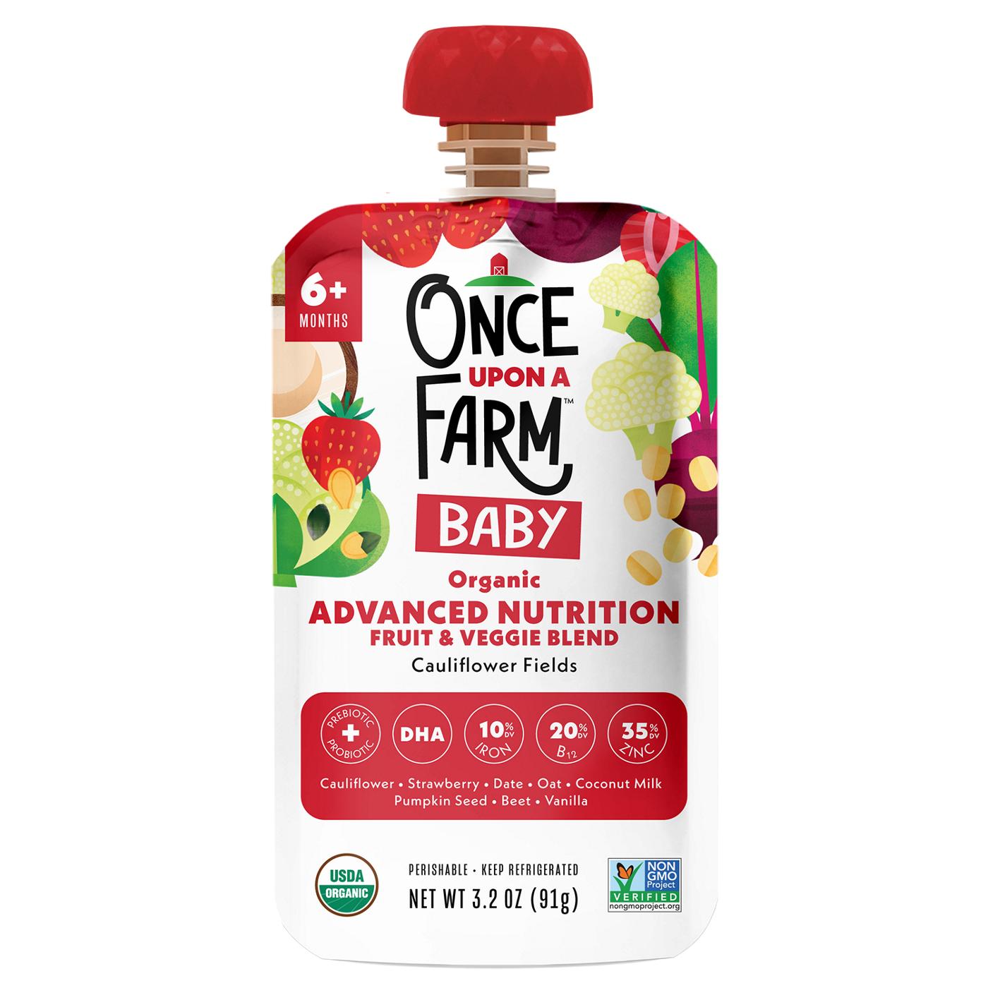 Once Upon a Farm Organic Advanced Nutrition Pouch - Cauliflower Fields; image 1 of 2