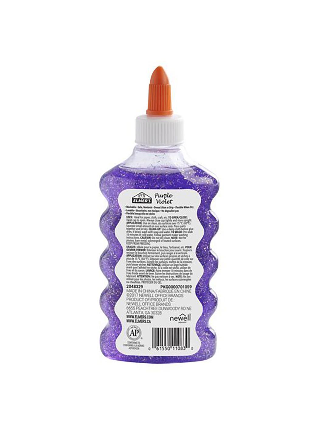 Elmer's Washable Glitter Glue Purple Shop Craft Basics at HEB