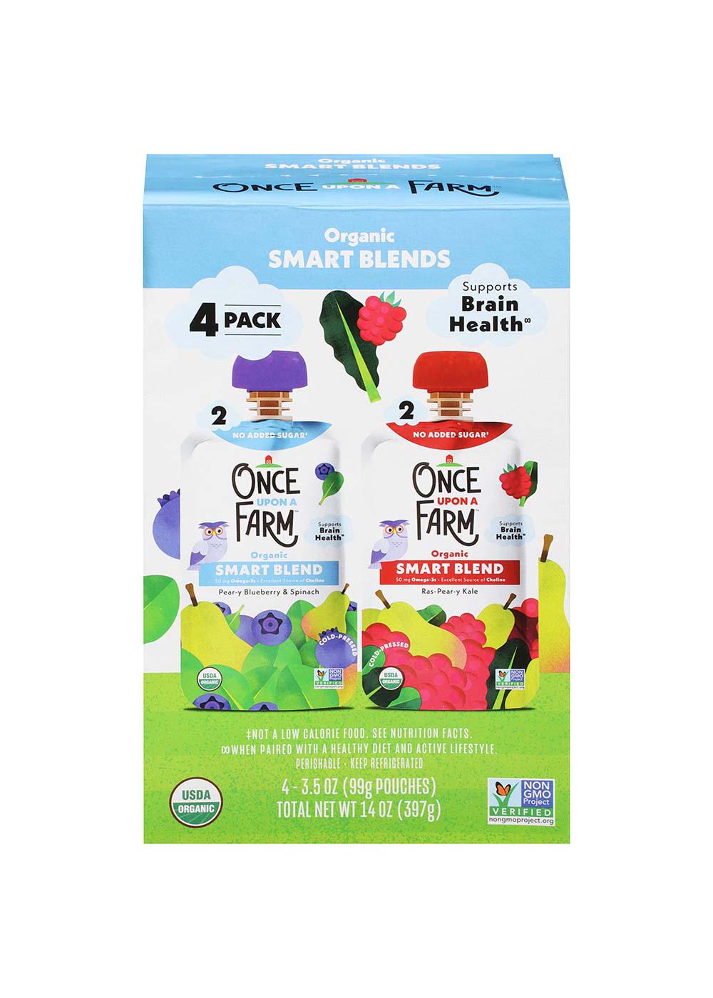 Once Upon a Farm Organic Smart Blend Pouches - Variety Pack; image 1 of 2