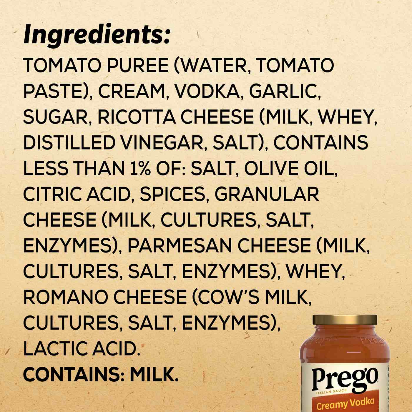 Prego Creamy Vodka Sauce; image 9 of 9