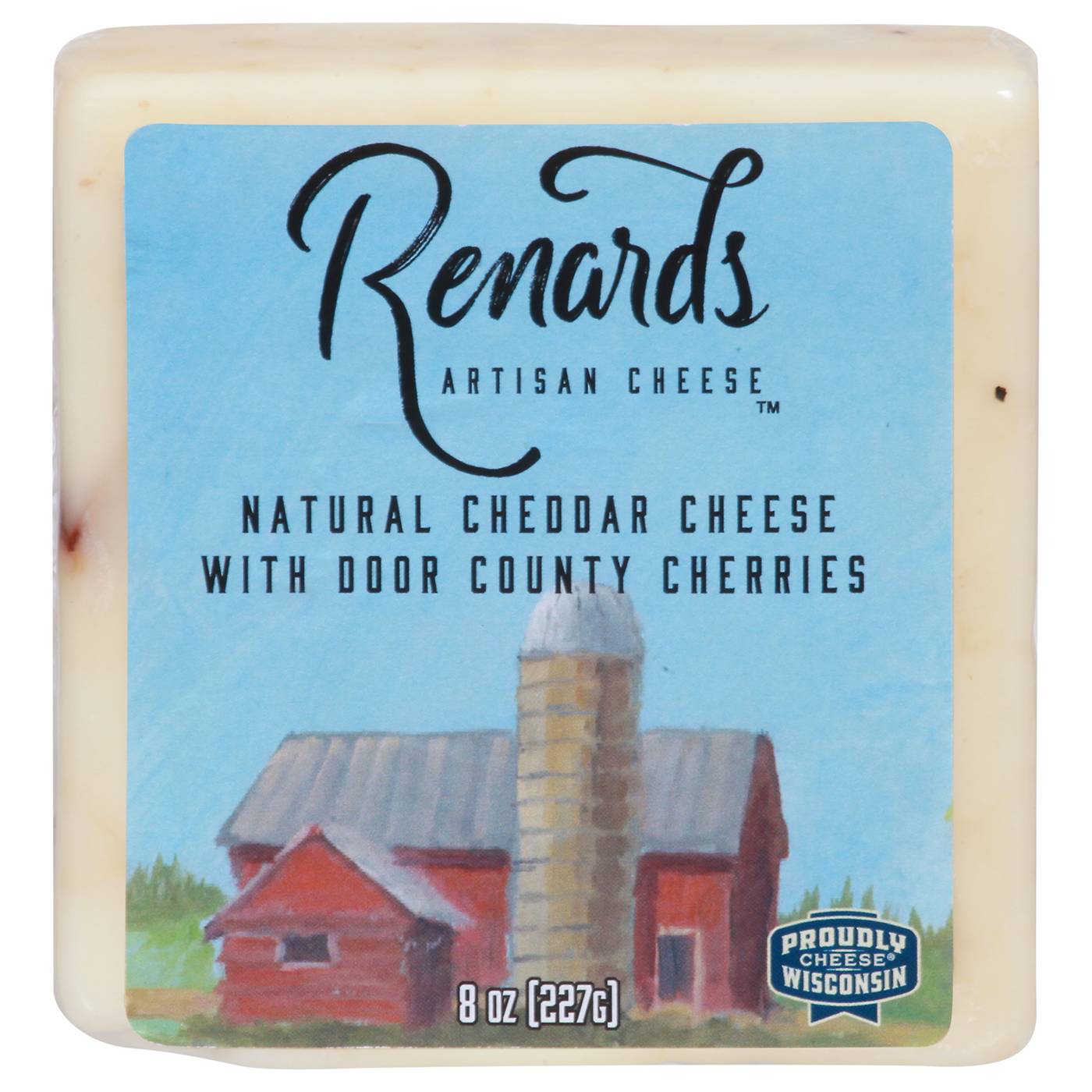 Renard's Artisan Cheese Natural Cheddar Cheese with Door County Cherries; image 1 of 3