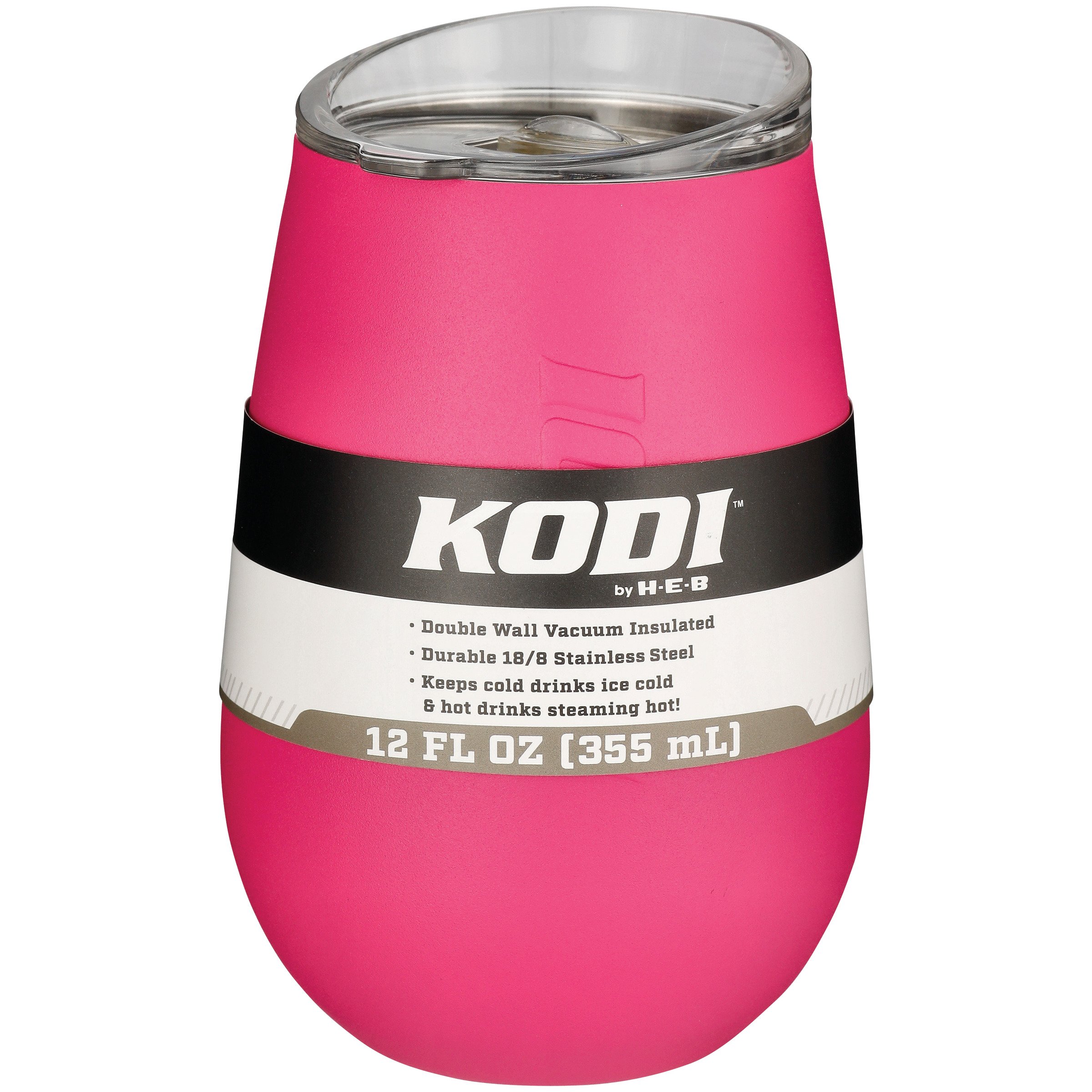 KODI by HEB Stainless Steel Stemless Wine Tumbler Hot Pink Shop
