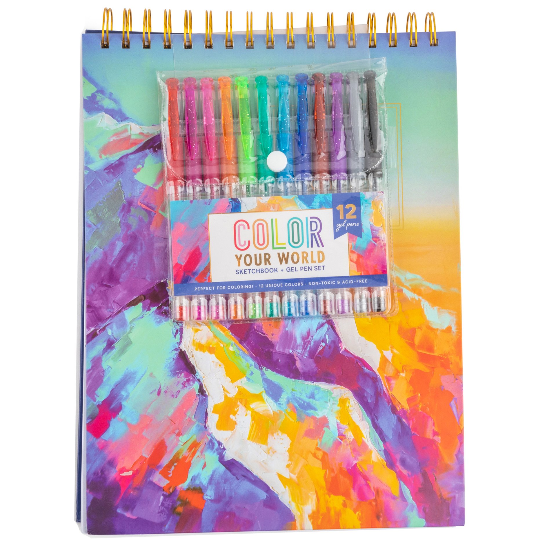 Scribble & Scribe Color Your World Sketchbook with Gel Pen Set Shop