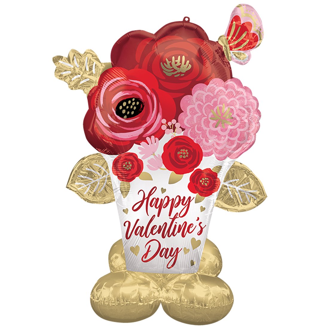BLOOMS by H-E-B Happy Valentine's Day Flower Bouquet Balloon - Shop ...