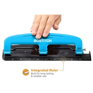 Bostitch EZ Squeeze 3 Hole Punch - Blue