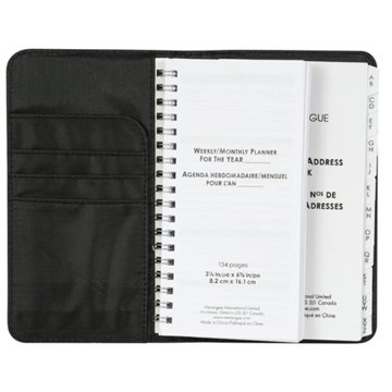Merangue Undated Weekly/Monthly Planner - Black, 3" x 6"