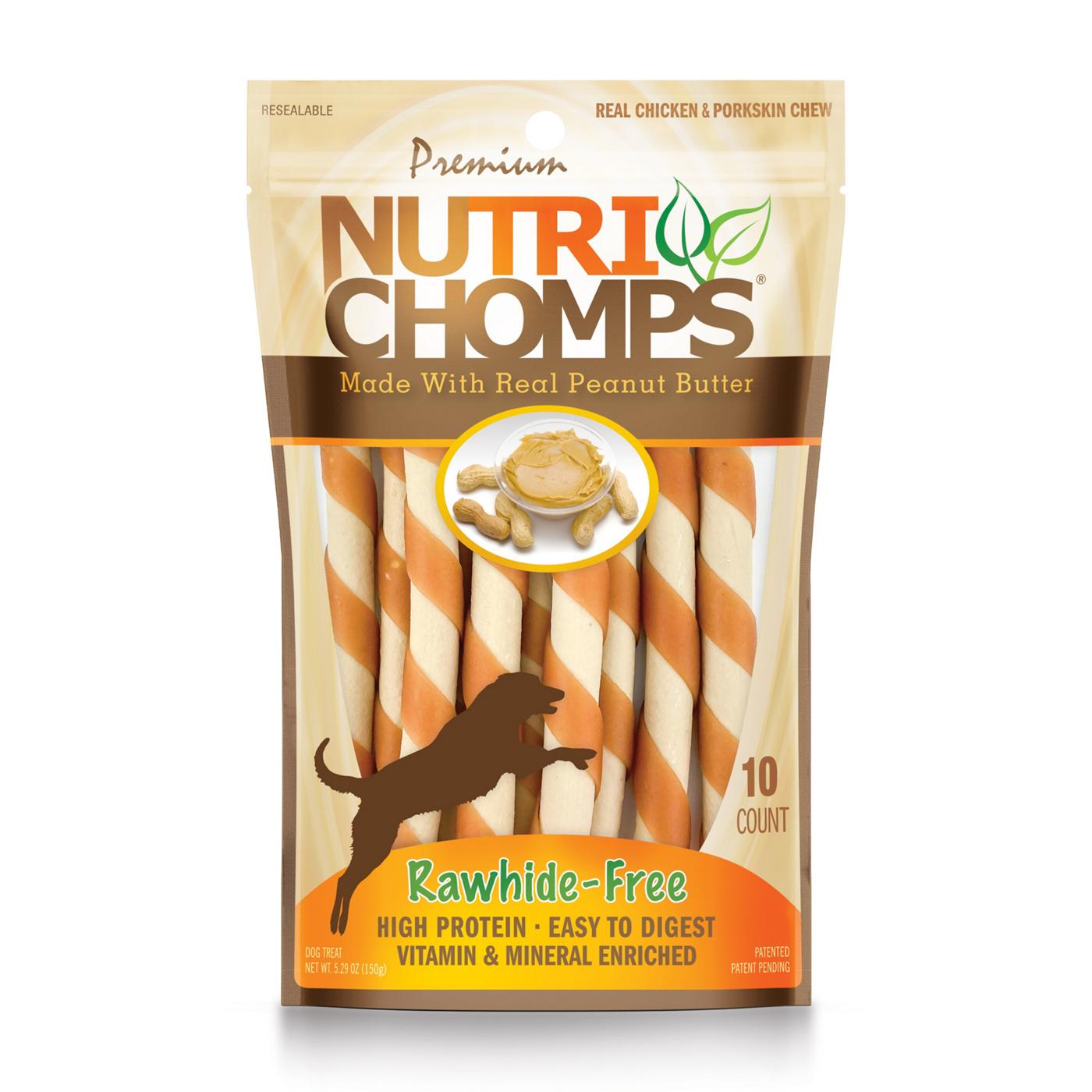 Nutri Chomps Peanut Butter Mini Twist Dog Treats; image 1 of 2