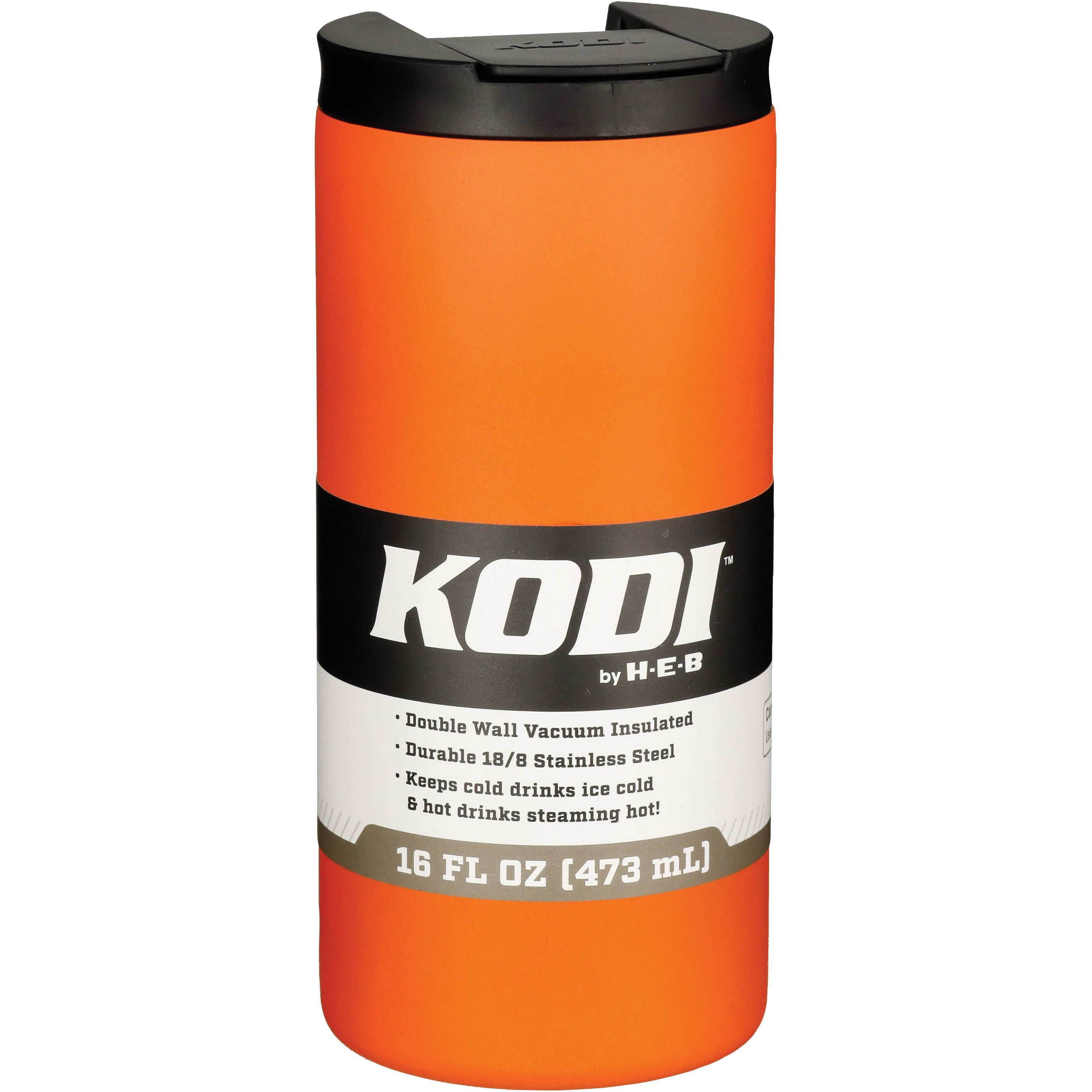 KODI By H-E-B Stainless Steel Spill Proof Travel Mug - Orange Crush ...