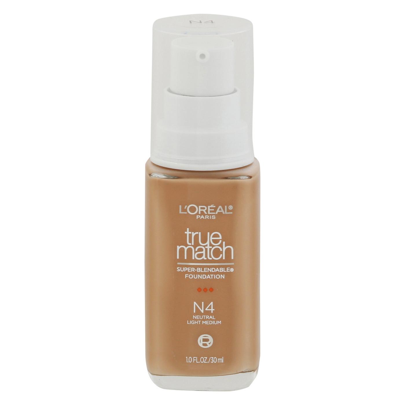 L'Oréal Paris True Match Super-Blendable Liquid Foundation - N4 Neutral Light Medium; image 1 of 8