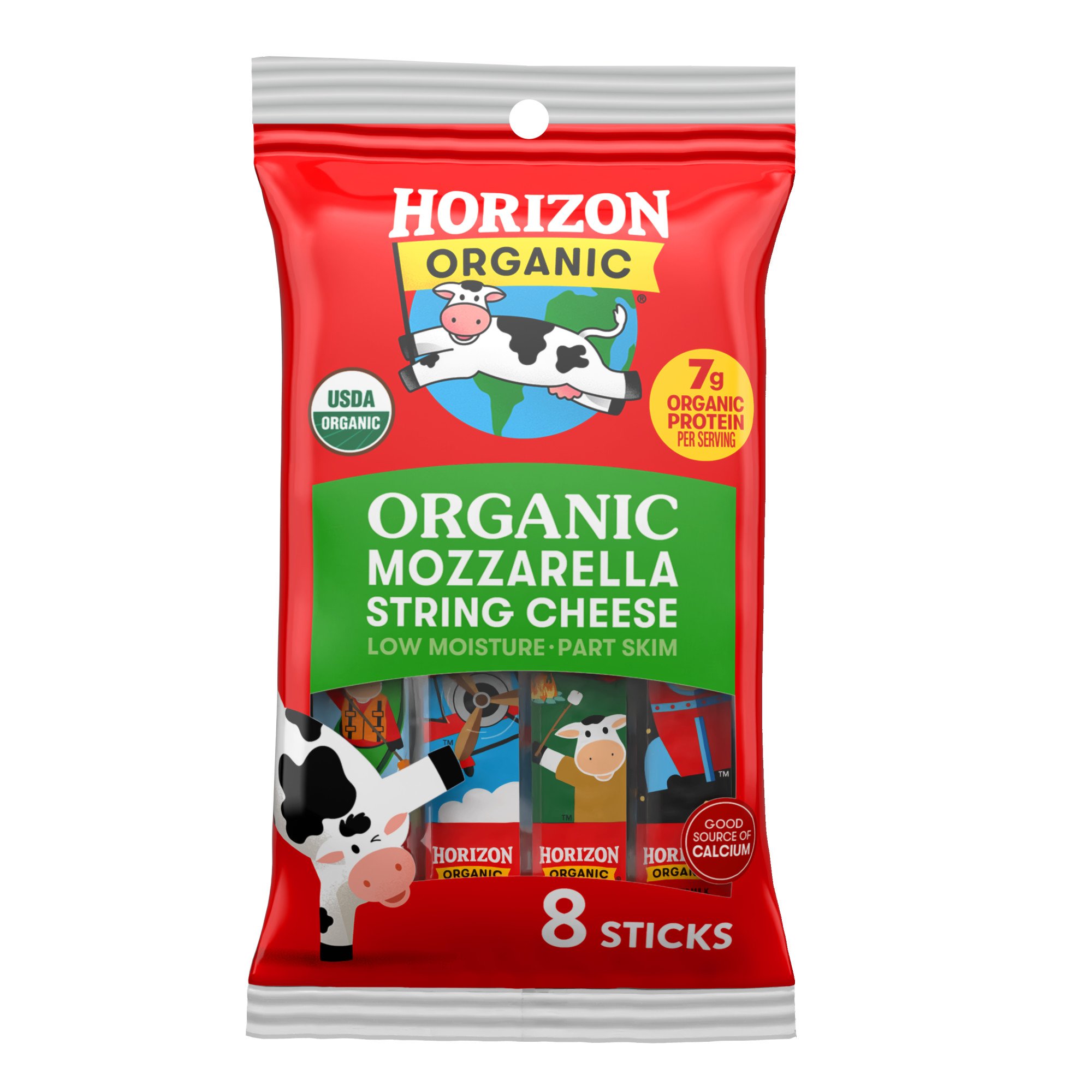 Horizon Organic Low Moisture Part-Skim Mozzarella String Cheese, 8 Ct ...