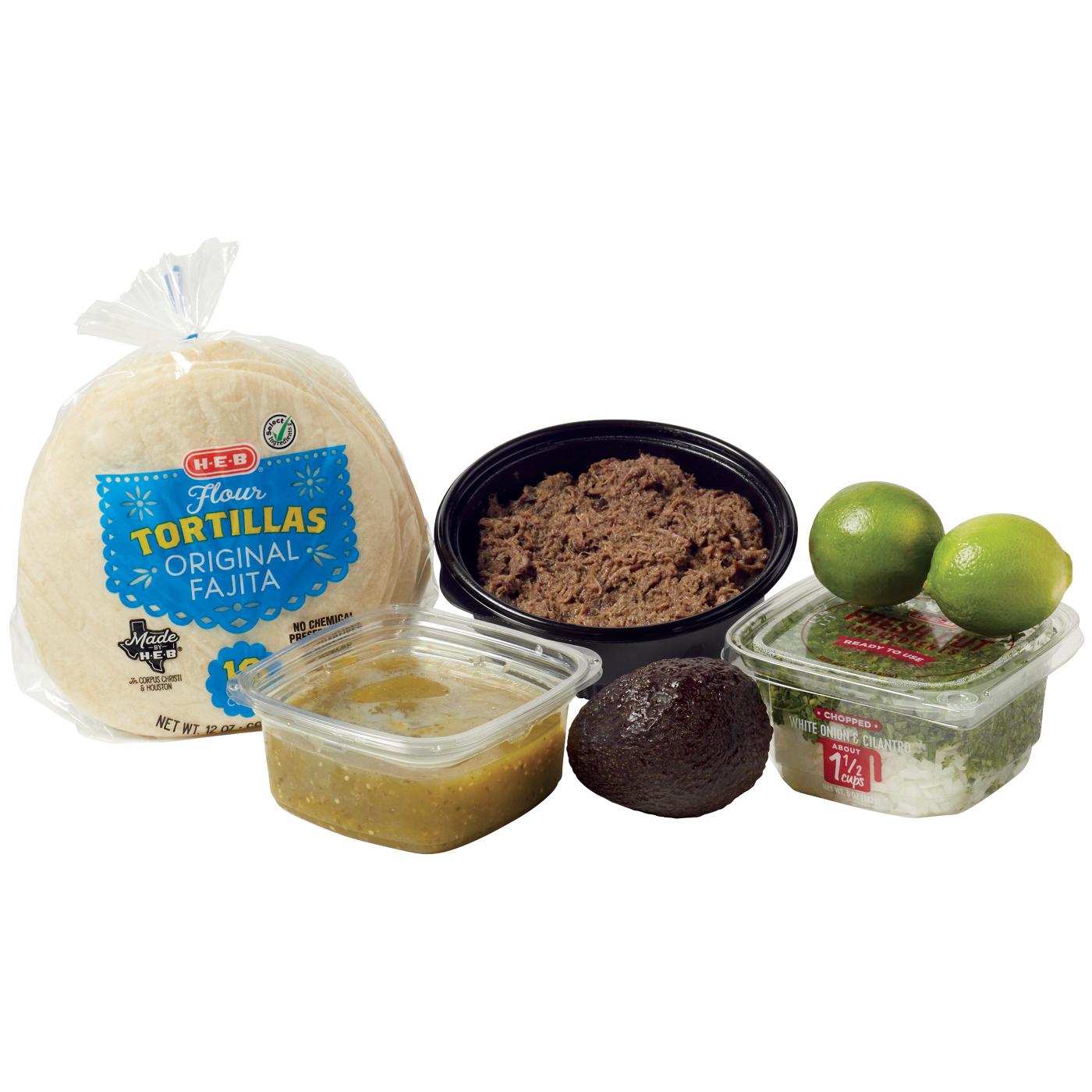 HEB Mi Tienda Barbacoa Bundle with Flour Tortillas (Sold Cold) Shop