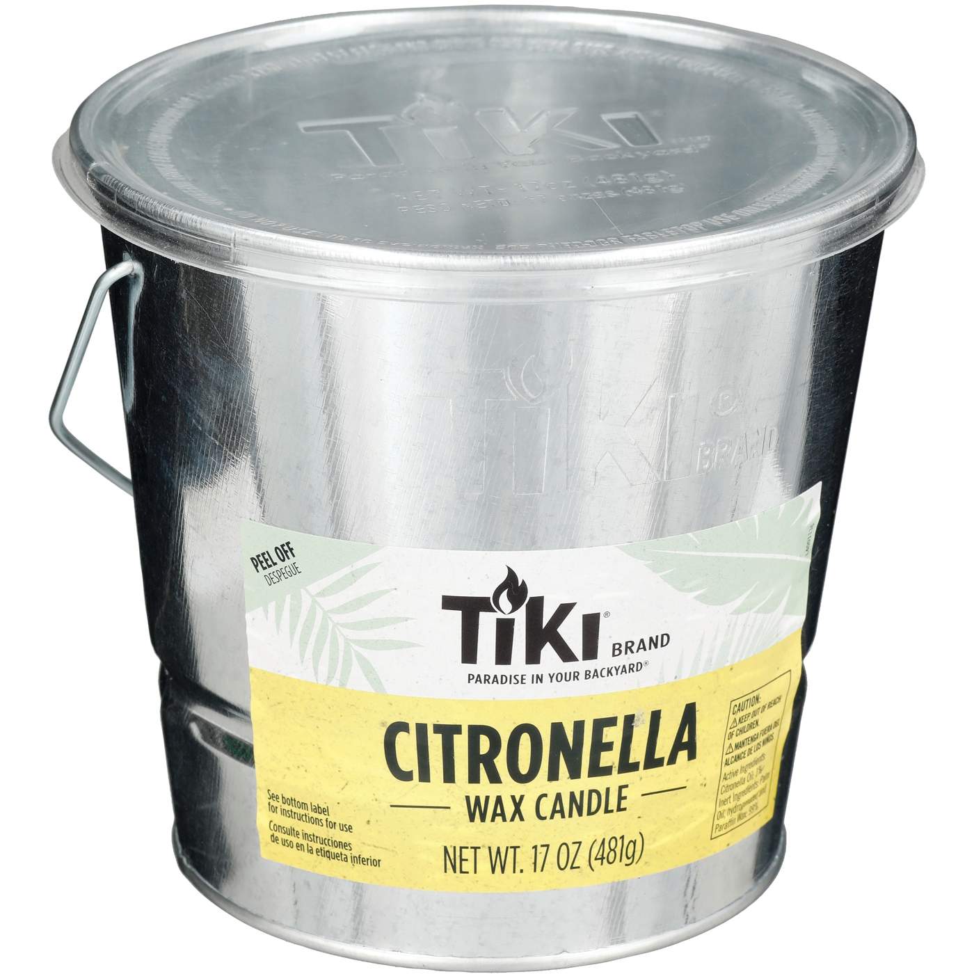 Tiki Citronella Wax Outdoor Candle with Galvanized Bucket; image 1 of 2